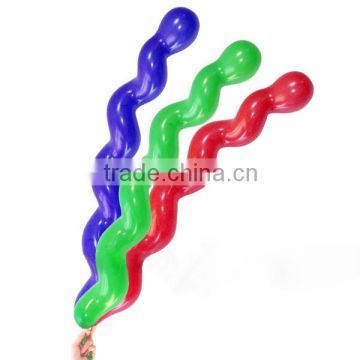 Christmas toy Screw/spiral shaped latex balloon