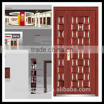 interior laminated steel wooden door with timber core and environment-friendly painting
