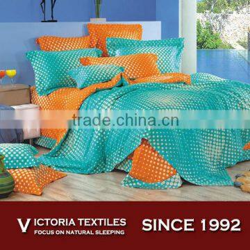 star circle printed bule bed in bag duvet cover sets natural cotton