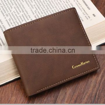 Customized MEN wallet tri fold Wallet curewekerien wallet mens with ID window