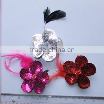 fashion feather and sequin flower fascinators
