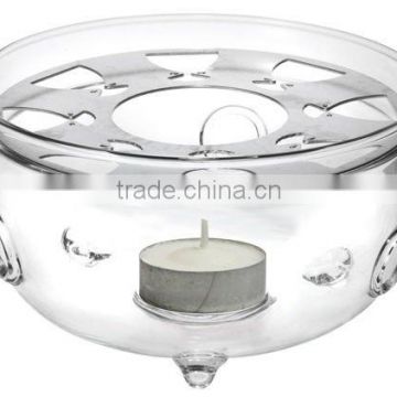 Heat resistant glass teapot warmer