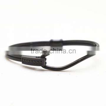 Stainless steel black plated bangles