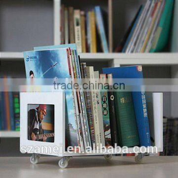 Customized clear acrylic book holder/ leather cheque book holder whlesale