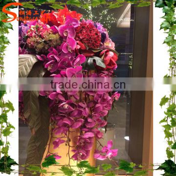 Silk Flowers Mall Decor Home Artificial High quality Plant Butterfly Orchid