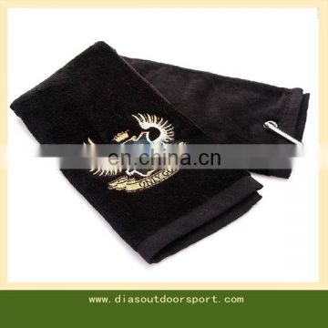 golf towel with logo embroidered