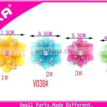 Popularly design and hot sale plastic shoe flower
