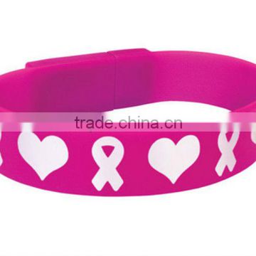 customized logo silicone bracelet usb