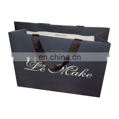 Custom printing handbag with paper material handle paper bag for gift packaging clothing shoes packing bag luxury wine bag