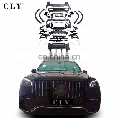 CLY Body Kits For 2020+ Mercedes GLS X167 Facelift GLS63 AMG Front Car Bumpers Grille Rear Car bumpers Wheel Arch Diffuser Tips