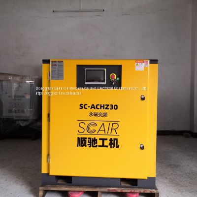 Scair  Moving one screw air compressor, permanent magnet inverter, Air compressor spray, real paint, auto repair site