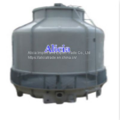 low noise counterflow FRP Industrial round cooling tower for chiller
