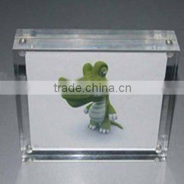 clear acrylic magnetic rectangle picture/photo frame display