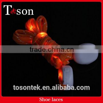 LED glowing shoelace /LED flashing shoe lace/ wholesale LED light up shoe lace
