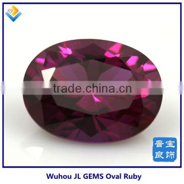 Wholesale Oval cut 3# Synthetic Red Ruby stone ,Corundum Ruby