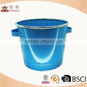 2015Hot sale widely use colored water bucket with handle
