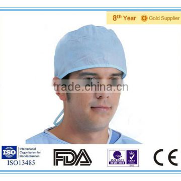 Disposable Non-woven Doctor Cap/Surgical Cap With Tie Onrd in CE,FDA Standard