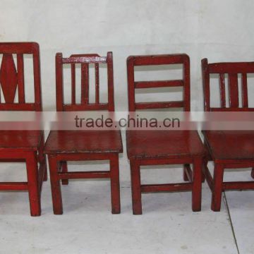 Reproduction vintage chinese classical antique furniture small red chair