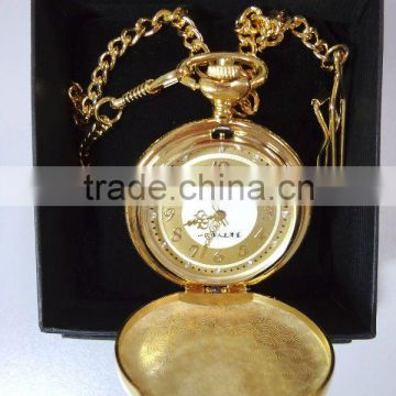 brass pocket watch with IPG plating