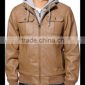 Wholesale leather bomber jacket