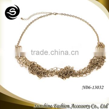 2015 fashion pure metal hip chain jewelry display without colored jewelry chain
