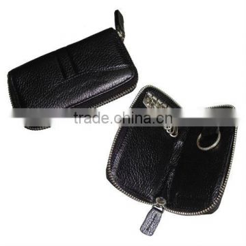 Business Gift leather zipper key wallets for men