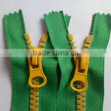 5# plastic resin zipper close end zipper diffetent color zipper with auto lock slider zipper porcket zipper