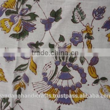 100% Hand Block Printing Fabric Design In India