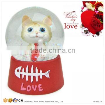 Resin Cat Water Ball Beautiful Love Gift for Girl
