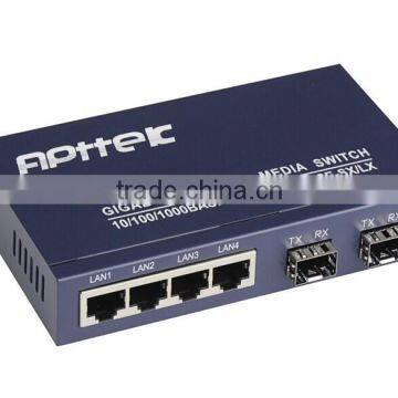 4 ports Gigabit ethernet switch with 2 SFP slots