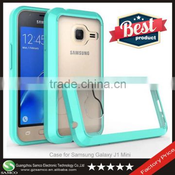 Samco Candy Color TPU Bumper Acrylic Crystal Clear Case For Samsung Galaxy J1 Mini