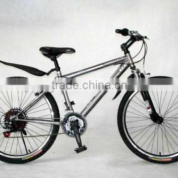 26"silver Africa mountain bicycle/bike/cycle with suspension fork