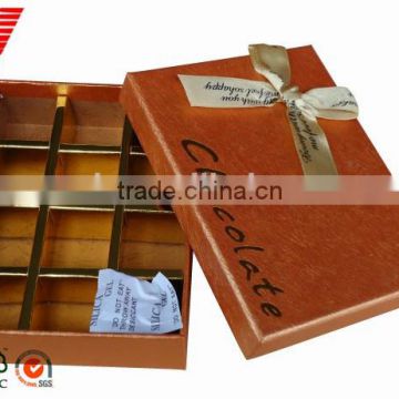 High quality exquisite paper box for chocolate packaging with reasonable price wholesale