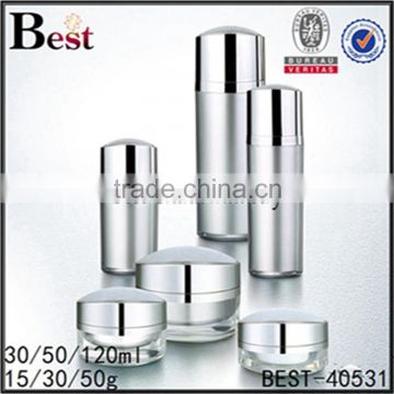 silver 15g 30g 50g plastic face cream cosmetic package clear acrylic jar                        
                                                                                Supplier's Choice