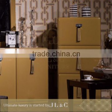 Leather Covered JB17-04 Chest of Drawers Corner Cabinet Design Custom Cabinets Bedroom from JL&C Luxury Home Furniture