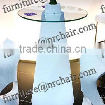 sahnghai event banquet led illuminating cone poseur table for wedding ceremony