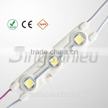 factory sale dc12v IP68 waterproof 3 chips 5050 smd injection led module