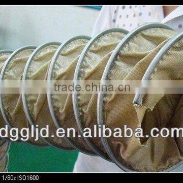 Silicone coating glass fiber duct