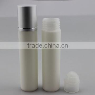 15ml 30ml 35ml matte frosted pp roll on bottle for eye cream ,plastic cylindrical bottle with aluminum cap