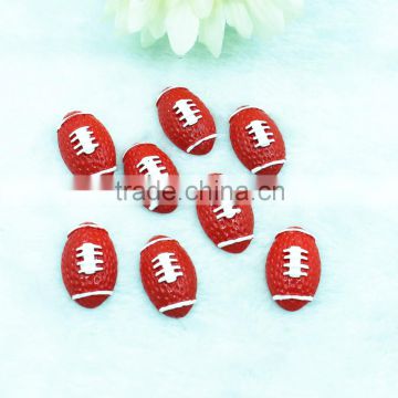 New arrival resin football DIY resin cabochons accessories fashion resin craft for hair kids phone accessories