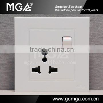 16A Switched multifunction socket & wall switch socket