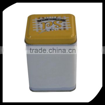 small square tea tin box/metal customized size/square packaging box