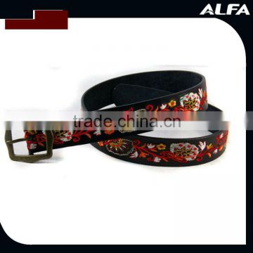 Embroidery Leather Lady Belt With Newest Style
