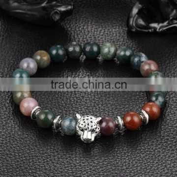 2016 summer new women men natural stone 6mm beads bangle bracelet