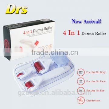 Detachable Derma Roller Complete Bundle Kit 3 Best Dermaroller Heads with Desinfection Tank 4 in 1 Derma Roller