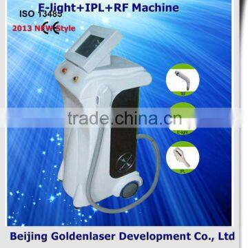 2013 Cheapest Price Beauty Equipment Hair Removal E-light+IPL+RF Machine E-light Hair Removal Apparatus Wrinkle Removal