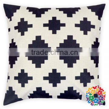 Black block digital printing pillow case sofa decorative wholesale throw pillows