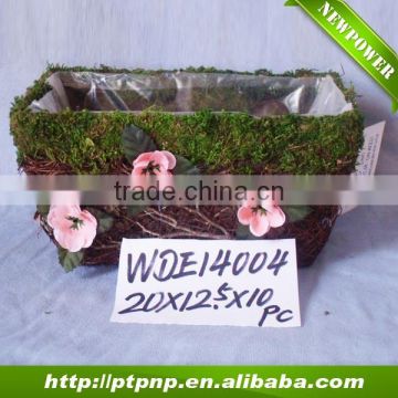 moss flower basket