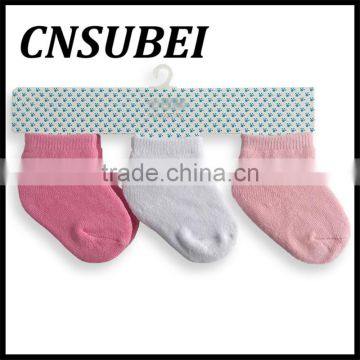 High quality custom cartoom love baby cotton terry tube socks/ Baby fashion winter cute causal socks