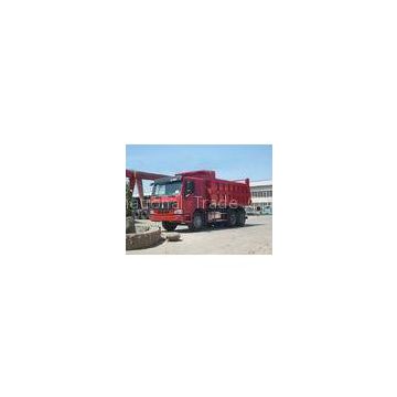 Red Dump Tipper Truck With Payload Ventral Lifting 3 Seats And Sleeper